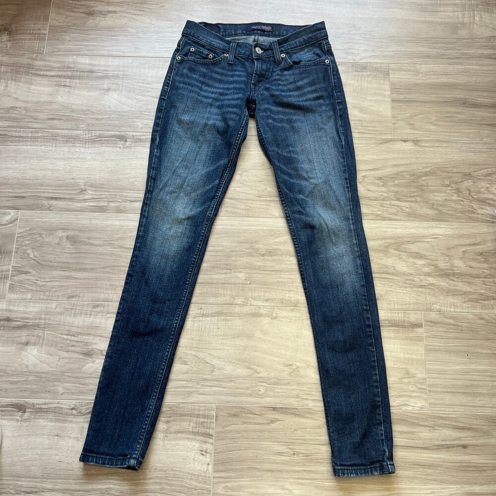 Levi's 2010 Genuinely Crafted Low Rise Skinny Jeans Juniors Size 1M Blue Denim